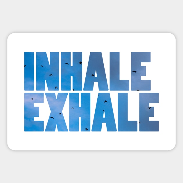 Inhale Exhale text Sticker by deadblackpony